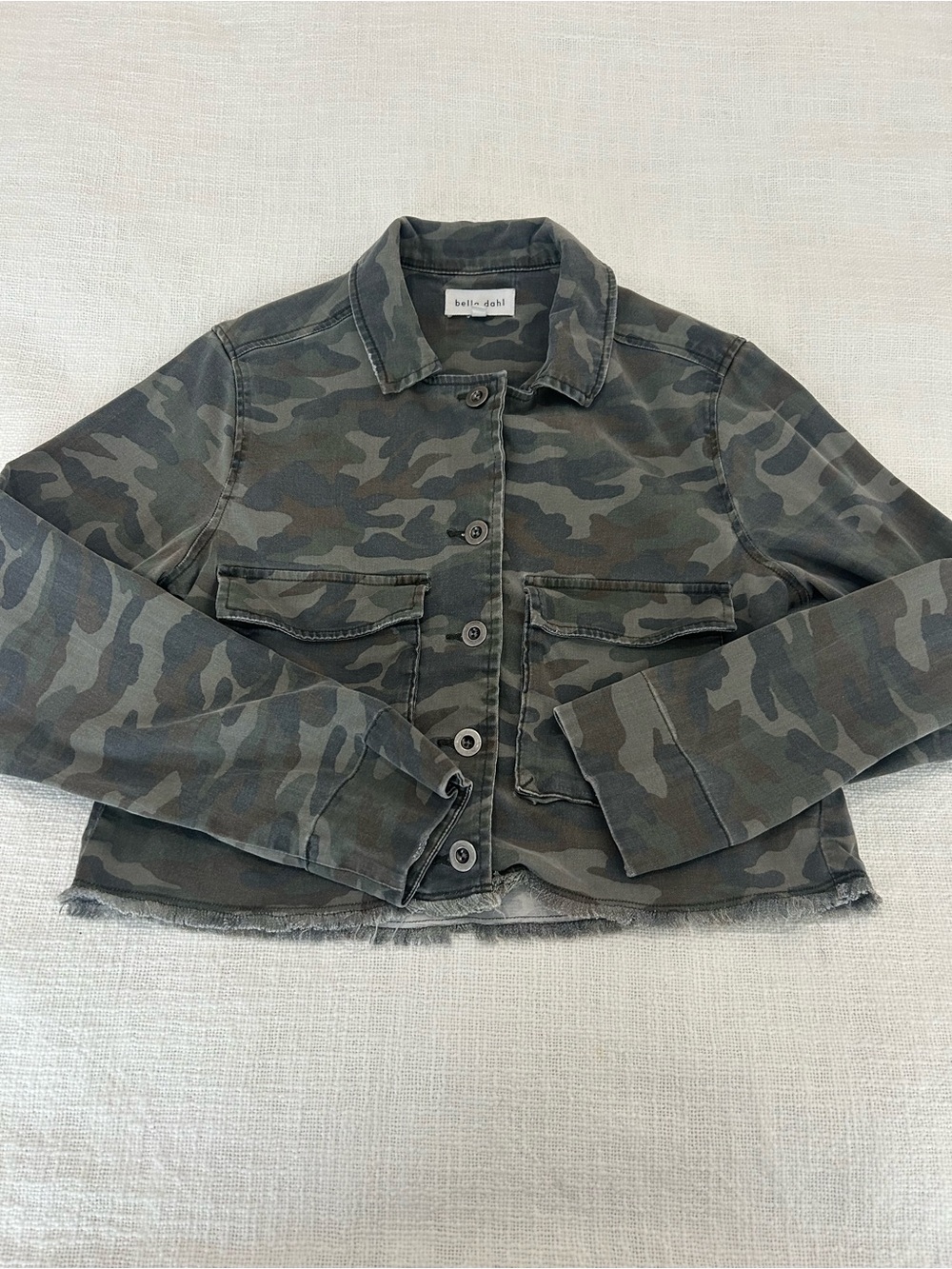 Bella Dahl Women’s XS Camo Cropped Utility Jacket 90s Military Streetwear
